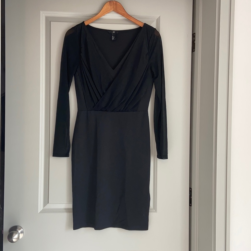 H&M Small Black Long Sleeve Dress